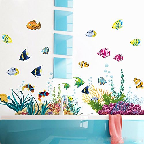 Fantastic Lively Animals Imaginary Scenes Wall Stickers For Childrens' Room / Nursery / Junior Teaching (Tropical Fish)