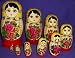 Russian Traditional 9 pc / 9 in Nesting Nested Stacking doll s-109