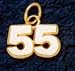 8 mm 5/16 Double Number (No Bar) Charm - Sterling Silver Jewelry