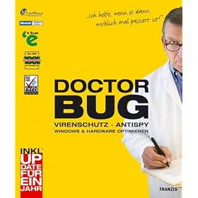 Doctor Bug Virenschutz - Antispy Windows & Hardware optimieren. 3 CD-ROMs f�r Windows 98SE/ME/2000/XP.