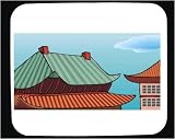 Decorated Mouse Pad with houses, Asia, Malaysia, dwellings, traditional, architecture