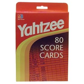 Yahtzee 80 Score Cards by Milton Bradley