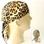 Urban Boundaries All Purpose Unisex Head Wrap (One Size Fits All, Tie Closure in Back) - Leopard Skin