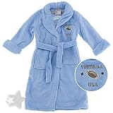 Light Blue Plush Football USA Bath Robe for Boys