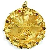 14K Gold Vintage Engagement Charm
