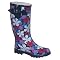 Women's Garden Party Rain Boots - Navy Blue