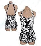 It Figures! Hip Hider Collection Leafy Print H-back Sarong Swimsuit RETAIL VALUE $110