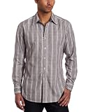 Robert Graham Men's Electromagnetic Long Sleeve Shirt, Brown, Medium