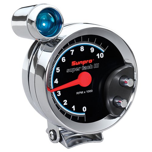 Sunpro CP7905 Super Tachometer III - Black Dial