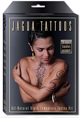 Organic Jagua Black Temporary Tattoo and Body Painting Kit. Safe for Children and Made in the USA. Enough Jagua Gel for 12-15 Designs and Applications Last 1-2 Weeks