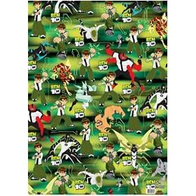Ben 10 Giftwrap (2 sheets folded) and tags (2)