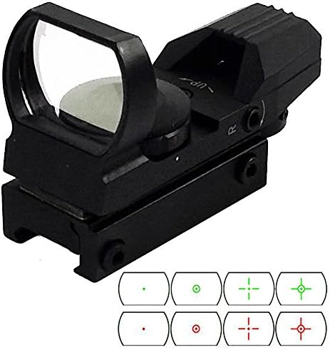 Tactical CQB 4 Reticle Dual Red/Green Reflex Sight Weaver-Picatinny Rail Mount