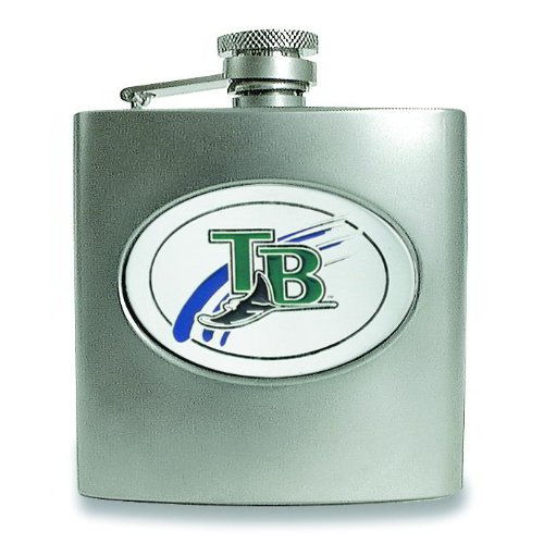 MLB Tampa Bay Devil Rays Stainless Steel Hip Flask 6oz