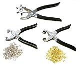 Complete Leather Punch, Eyelet & Snap Kit - 3 Tools + Eyelets & Snaps