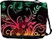 RikkiKnight Floral Glow Design Messenger Bag - Book Bag ***with matching coin purse wallet*** -School Bag - Reporter Bag - Unisex - Ideal Gift for all occassions!