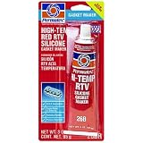 Permatex F81160 Hi-Temp Red RTV Silicone- 3-Ounce