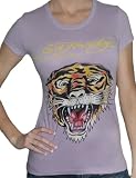 ED HARDY by Christian Audigier Womens Tattoo Tiger Head T-Shirt Tee Top Lavender Reviews ED HARDY by Christian Audigier Womens Tattoo Tiger Head T-Shirt Tee Top Lavender Reviews