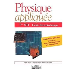 Physique appliqu�e, terminale, Bac STI - G�nie �lectrotechnique
