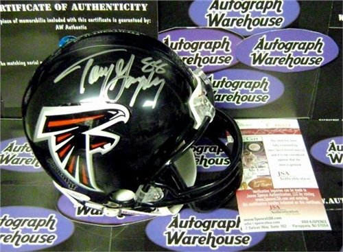 Tony Gonzalez Autographed/Hand Signed Football Mini Helmet (Atlanta Falcons) JSA