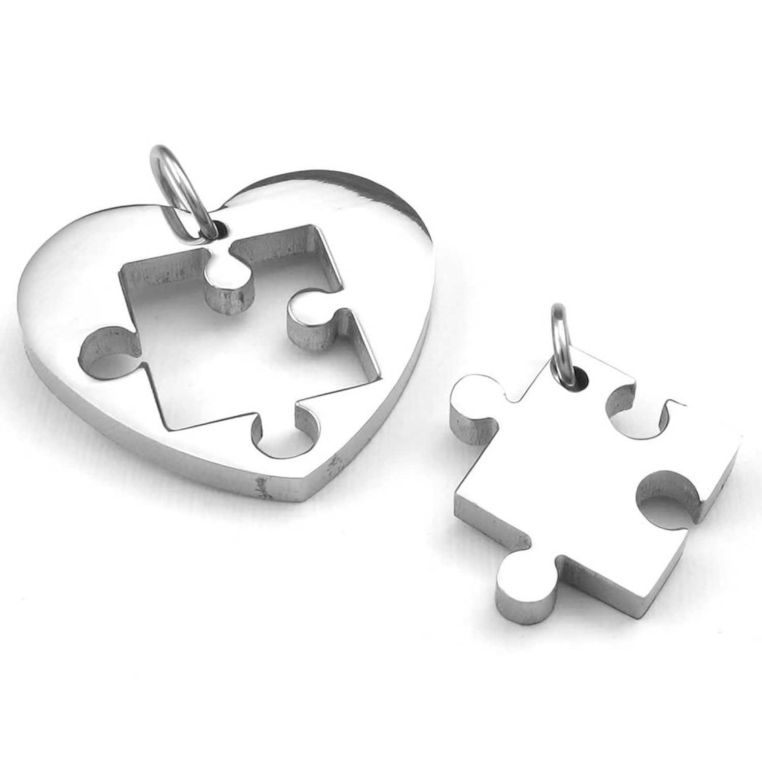 KONOV Jewelry 2pcs Mens Womens Couples Stainless Steel