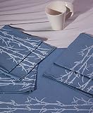 Grehom Bamboo Blue Napkin - Large;100% Cotton Napkin; Handprinted with wooden blocks;Large Size 55x55cms