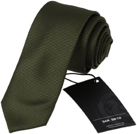 CID-045 Fashion Mens Checkered Skinny Tie Gift Box ST By Dan Smith