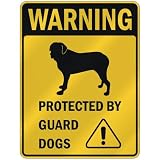 WARNING MASTIFF PROTECTED BY GUARD DOGS PARKING SIGN DOG