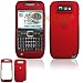 Nokia E71 Cell Phone Red Rubber Feel Protective Case Faceplate Cover + Free LiveMyLife Wristband