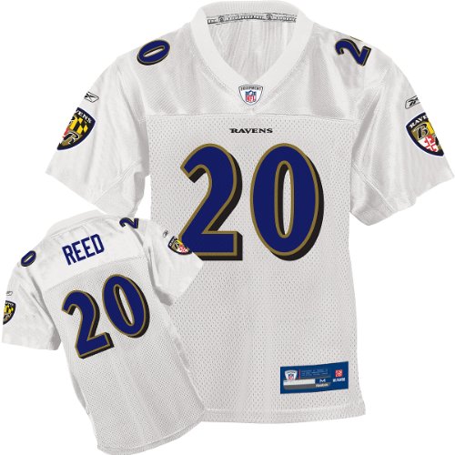 Reebok Baltimore Ravens Ed Reed Youth Replica White Jersey Medium