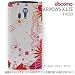 [docomo ARROWS X LTE F-05D専用]スマートフォンプリントケース(ホワイトベース/0183蝶と花 イラスト[桃]）