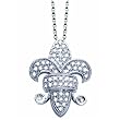 Fleur-de-Lis Diamond Pendant Necklace
