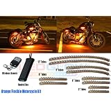 10pc Orange LED Flexible Motorcycle Light Kit by LedGlow