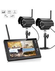 Photography: MicroMall(TM) SY602E12 7" TFT LCD Digital 2.4g 4CH Quad DVR Wireless Security System with 2pcs IR Cameras - MicroMall(TM)