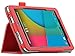 VSTN® Dragon Touch M8 8.0-Inch tablet PU case - Multi-Angle Stand Slim-Book PU Leather Cover Case for Dragon Touch M8 8.0-Inch tablet (Red)
