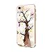 iPhone 7 Case Clear with Design, Swees Designer Pattern Case Cover, Colorful Cute Girly Case for Girls Women for Apple iPhone 7 4.7 inches Rose Gold, Love Tree