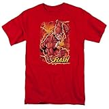 UPC 889832303653 product image for Trevco Jla-Flash Lightning Short Sleeve Adult 18-1 Tee, Red - 5X | upcitemdb.com