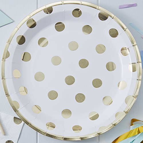 Ginger ray pm-901 pick and mix foiled polka dot paper p…