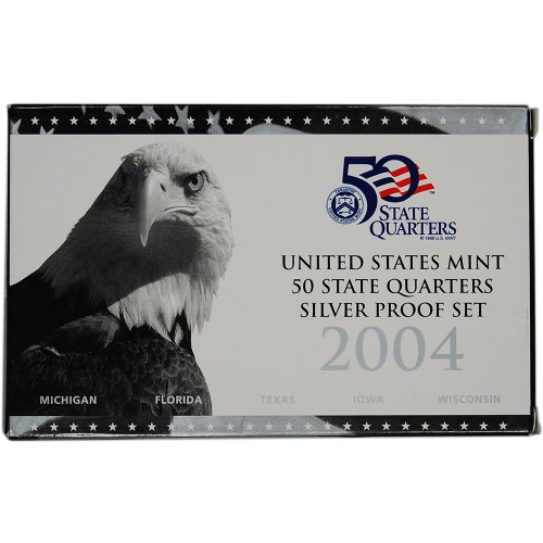 2004-S-US-Mint-Quarters-Silver-Proof-Set-OGP