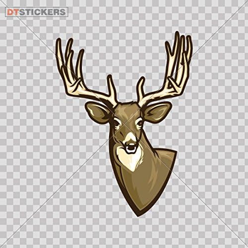 Decoration Vinyl Sticker Vinyl Reindeer Deer Tru Decoration Motorbike rack autumnal jousting england (7 X 5,16 Inches) Fully Waterproof Printed vinyl sticker