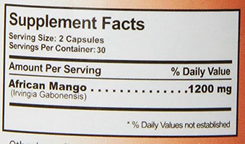 Doctor Prescribed Advance Weight Loss Capsules, African Mango, 1200 mg, 60 Count