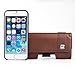 CASE123® MPS Mk II TLS Premium Genuine Cowhide Leather Oversized Vertical Swivel Belt Clip Holster for Apple iPhone 6 / 6s (4.7 in screen) for use with Apple leather case, Incipio Feather, Incipio NGP, TPU Covers, and more - Dark Cognac Cowhide