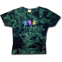 Grateful Dead "Dancing Bears" Tie-Dye Junior Women's Baby doll T-Shirt