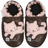 Robeez Kitty Brown Soft Sole Baby Shoes , 6-12months