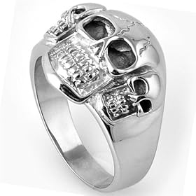 Stainless Steel Casting Skulls Ring