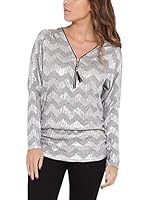 Marilyne & John Camiseta Manga Larga (Plata)