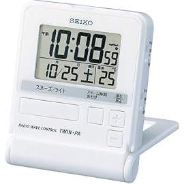 SEIKO CLOCK (セイコークロック) 目覚まし時計 トラベラ デジタル 電波時計 ツイン・パ SQ679W