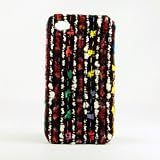 【iPhone 4S/4ケース】カラーツイードボーダー／スマホケース・BROWN