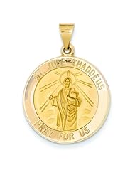 14K Yellow Gold Saint Jude Medal Pendant Jewelry