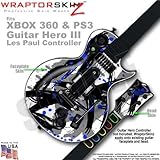 Abstract 02 Blue WraptorSkinz Skin fits XBOX 360 & PS3 Guitar Hero III Les Paul Controller (GUITAR N