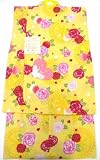 子供浴衣　　3.4才・仕立上がりゆかた100cm　バラ柄黄色100-81 浴衣